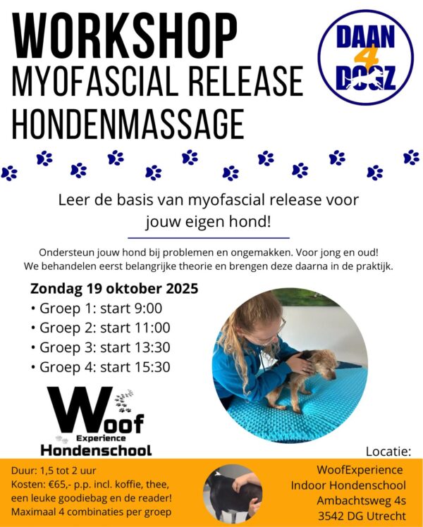Workshop Myofascial Release Hondenmassage 19-10