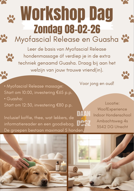 Workshop Myofascial Release Hondenmassage 08-02-26 + het vervolg van Myofascia workshop