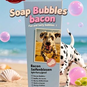 Bellenblaas met bacon aroma voor de hond